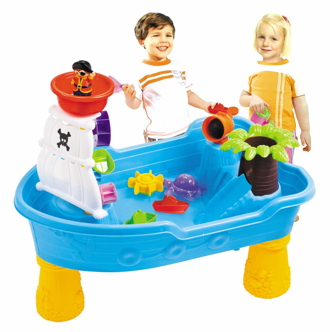 Pirate Ship Sand & Water Play Table – 20 Piece Adventure Set
