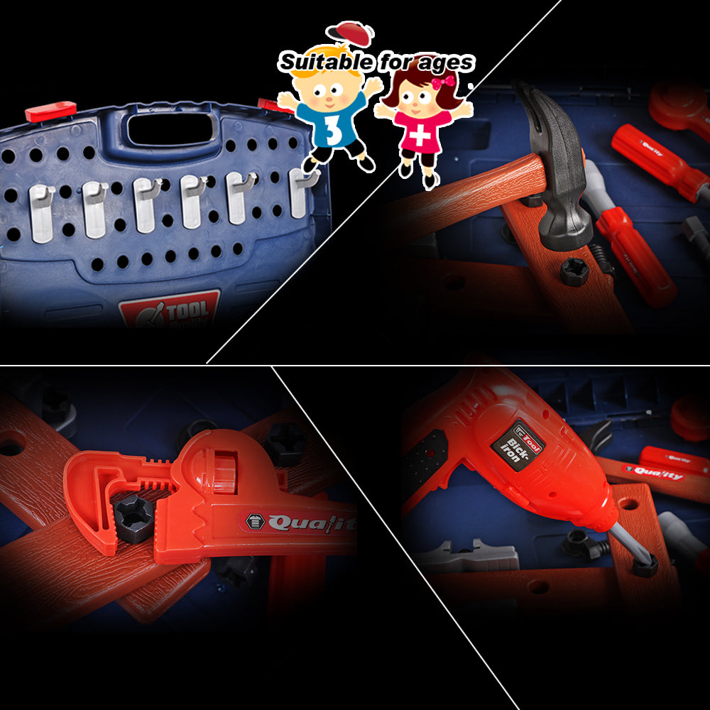 Keezi Kids Tool Bench – 55-Piece Pretend Play Workshop