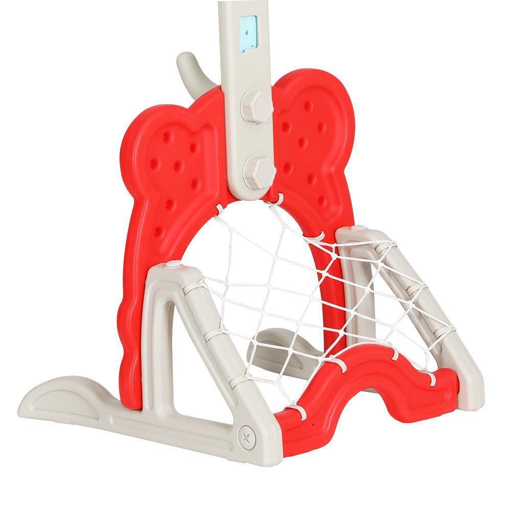 Keezi Kids 5-in-1 Basketball Hoop Sports Activity Centre – Red