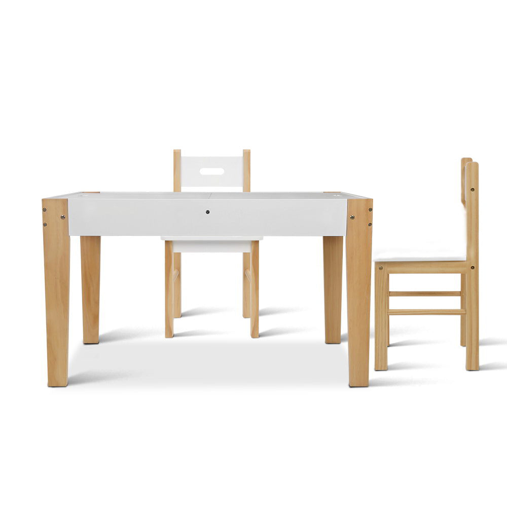 Kids Table & Chair Set with Storage & Chalkboard Desk