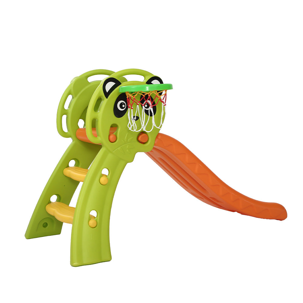 Keezi Kids Slide & Basketball Hoop Play Set – Orange