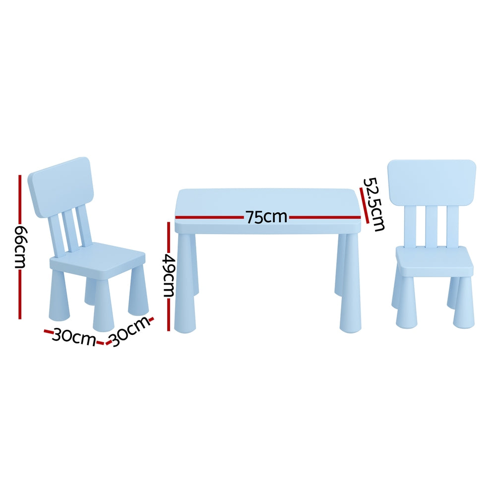 Keezi Kids Table & Chairs Set – Blue