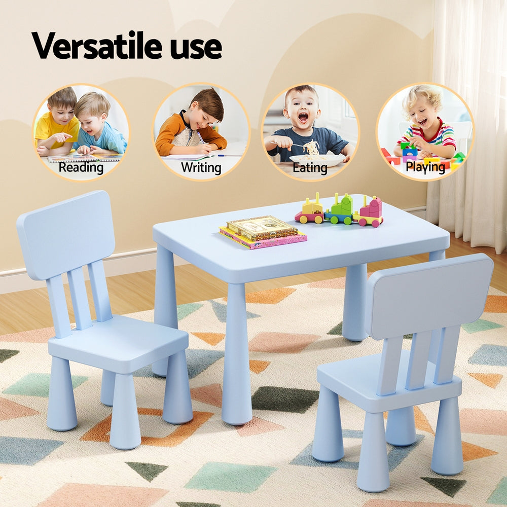 Keezi Kids Table & Chairs Set – Blue