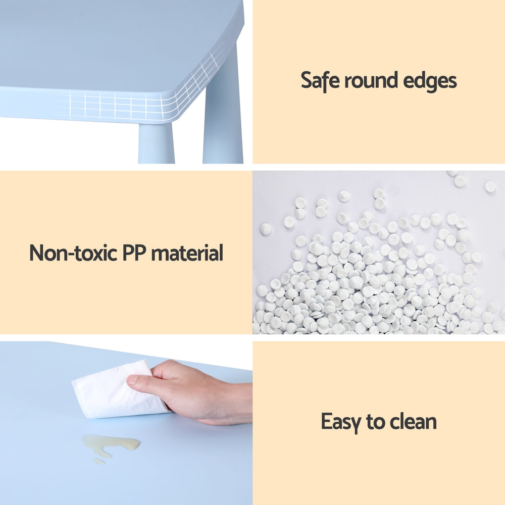 Keezi Kids Table & Chairs Set – Blue