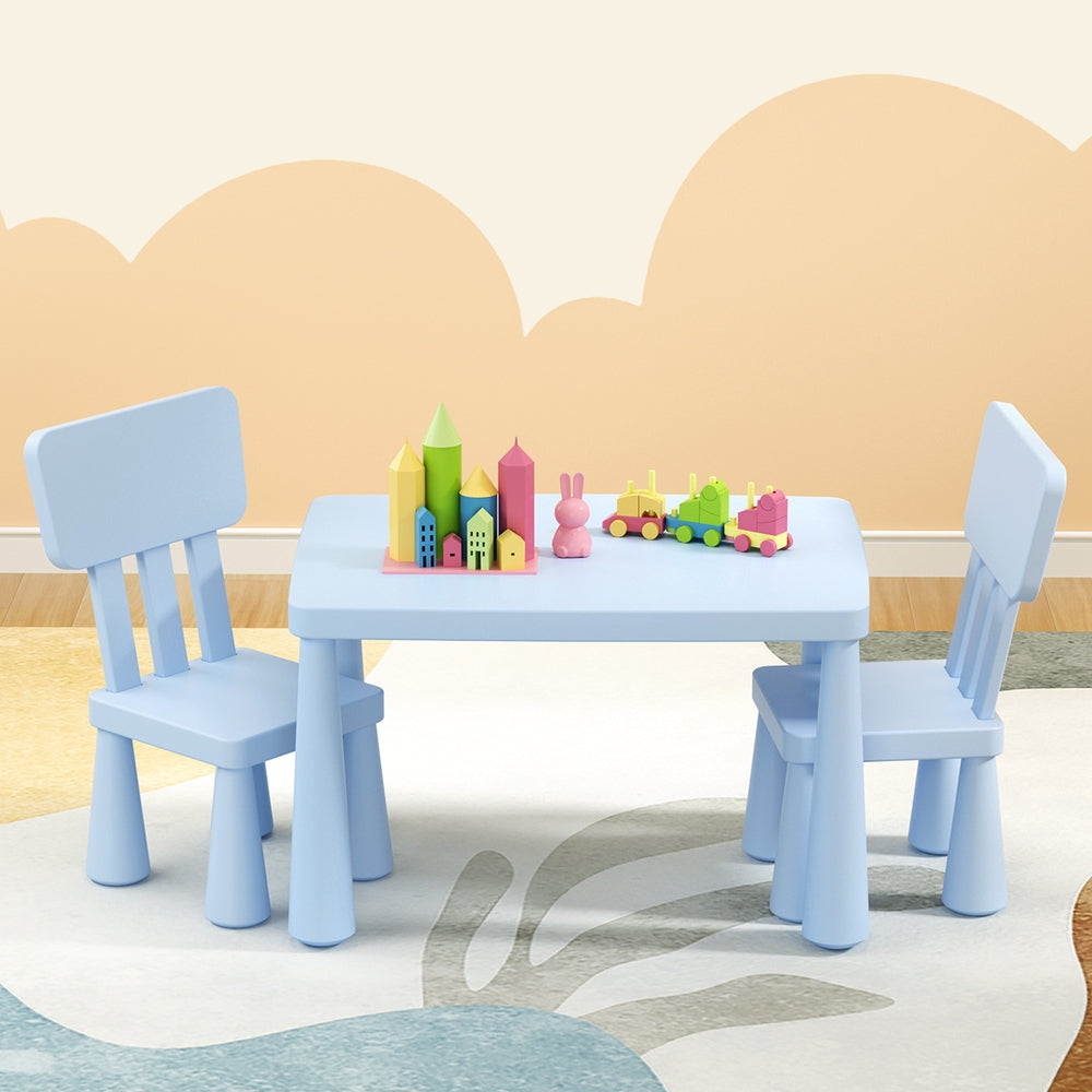 Keezi Kids Table & Chairs Set – Blue