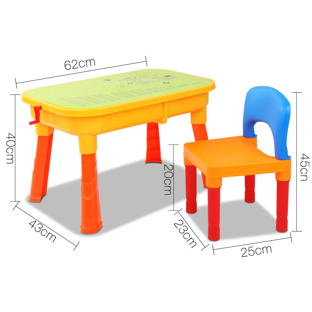 Kids Sand & Water Table Play Set with Chair – 2-in-1