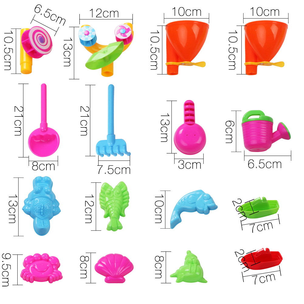 Kids Sand & Water Table Play Set – 18pcs