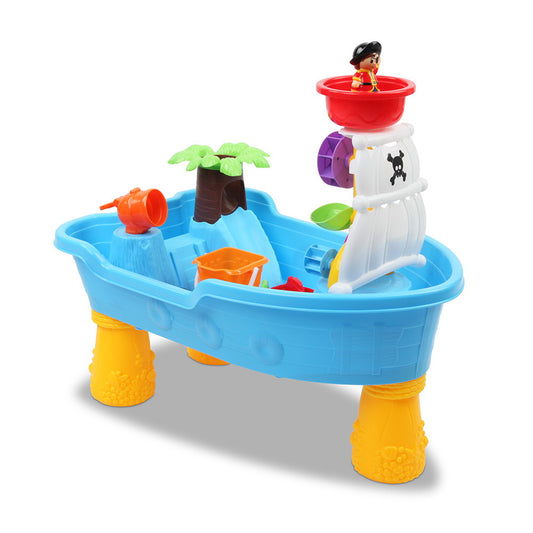 Kids Sand & Water Table Play Set – Pirate Ship Adventure