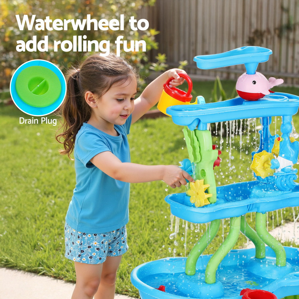 Keezi Kids Sand & Water Play Table – Outdoor Fun Set