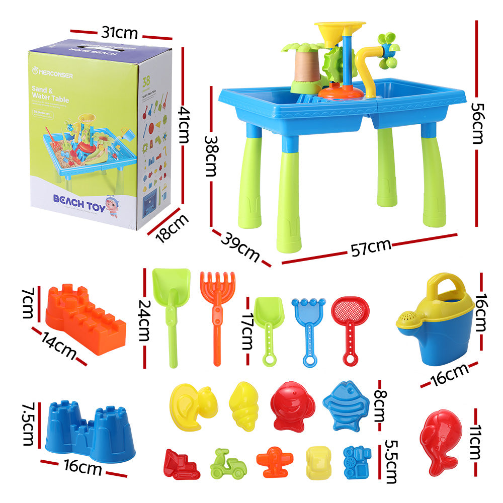 Keezi Sand & Water Table Play Set – Outdoor Fun for Kids