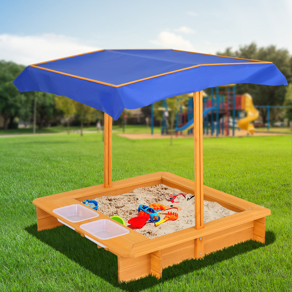 Keezi Outdoor Canopy Sand Pit – Shade, Sand & Water Play