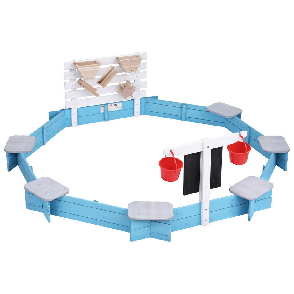 Keezi Kid Sandpit with Funnel, Buckets & Drawing Board