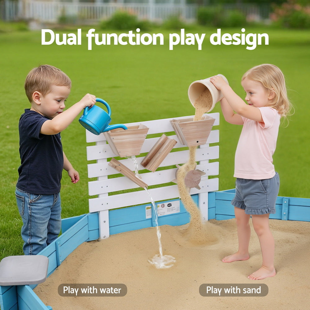 Keezi Kid Sandpit with Funnel, Buckets & Drawing Board