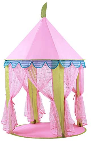 Princess Castle Playhouse Tent with Mat & Carry Bag (Pink)