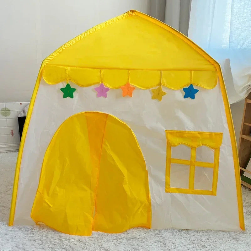 130cm Portable Baby Castle Tent – Yellow