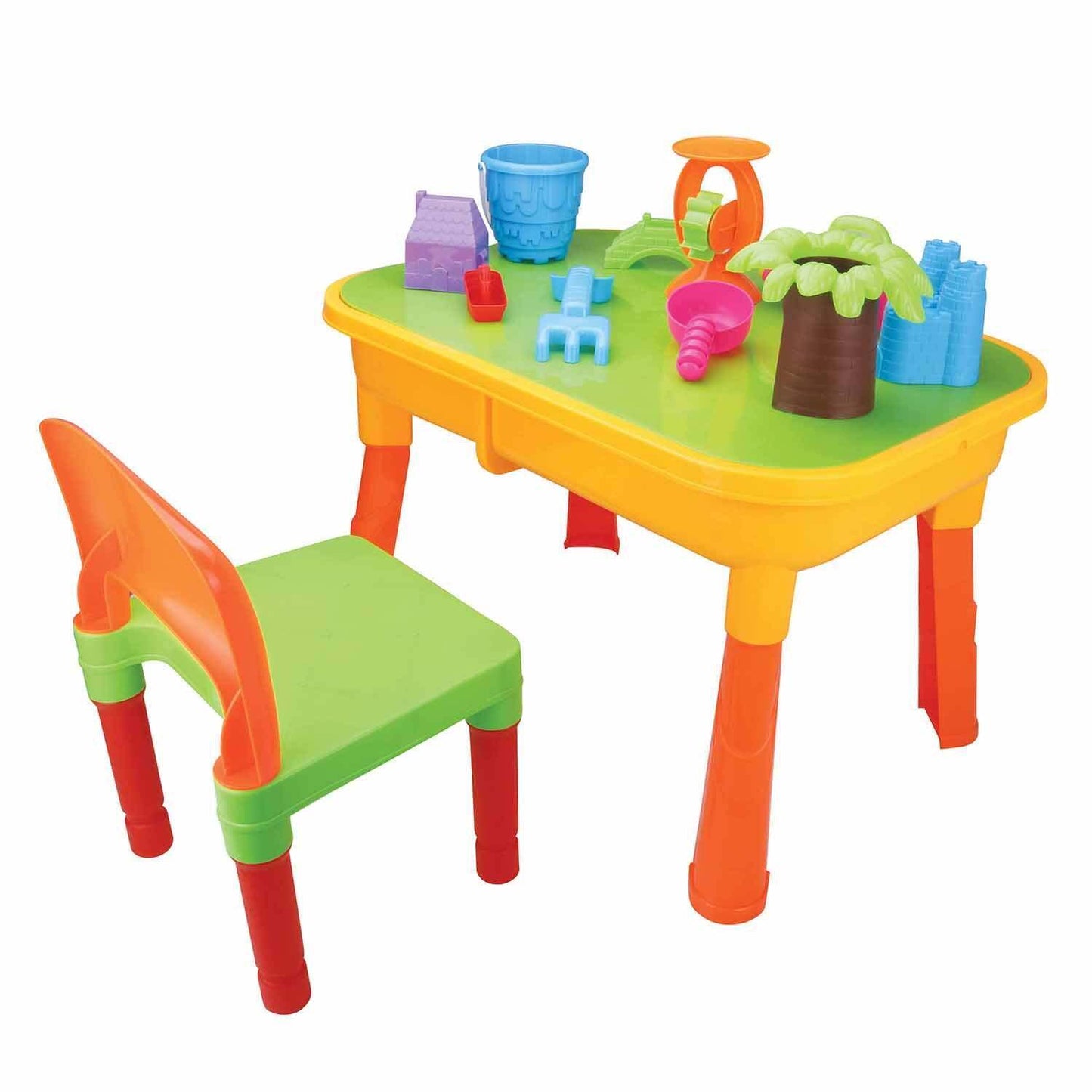 2-in-1 Kids Sand & Water Play Table with Accessories