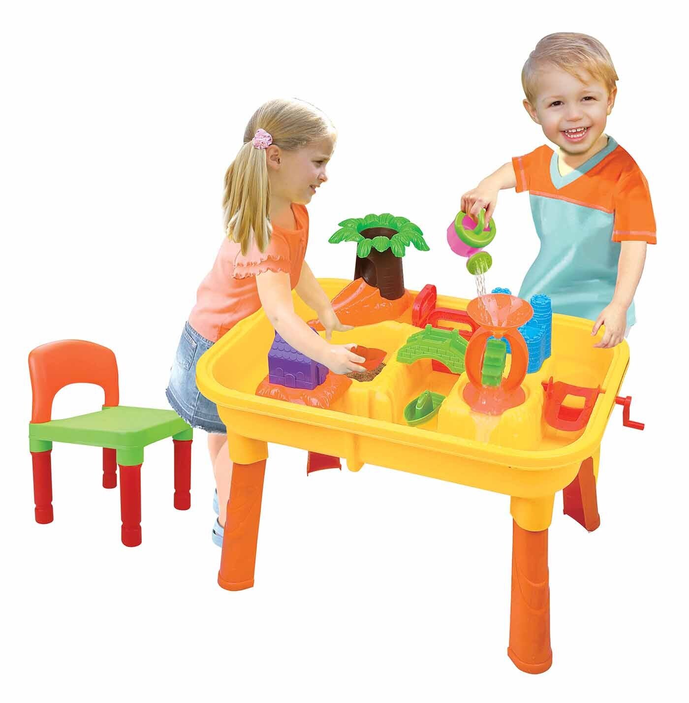 2-in-1 Kids Sand & Water Play Table with Accessories