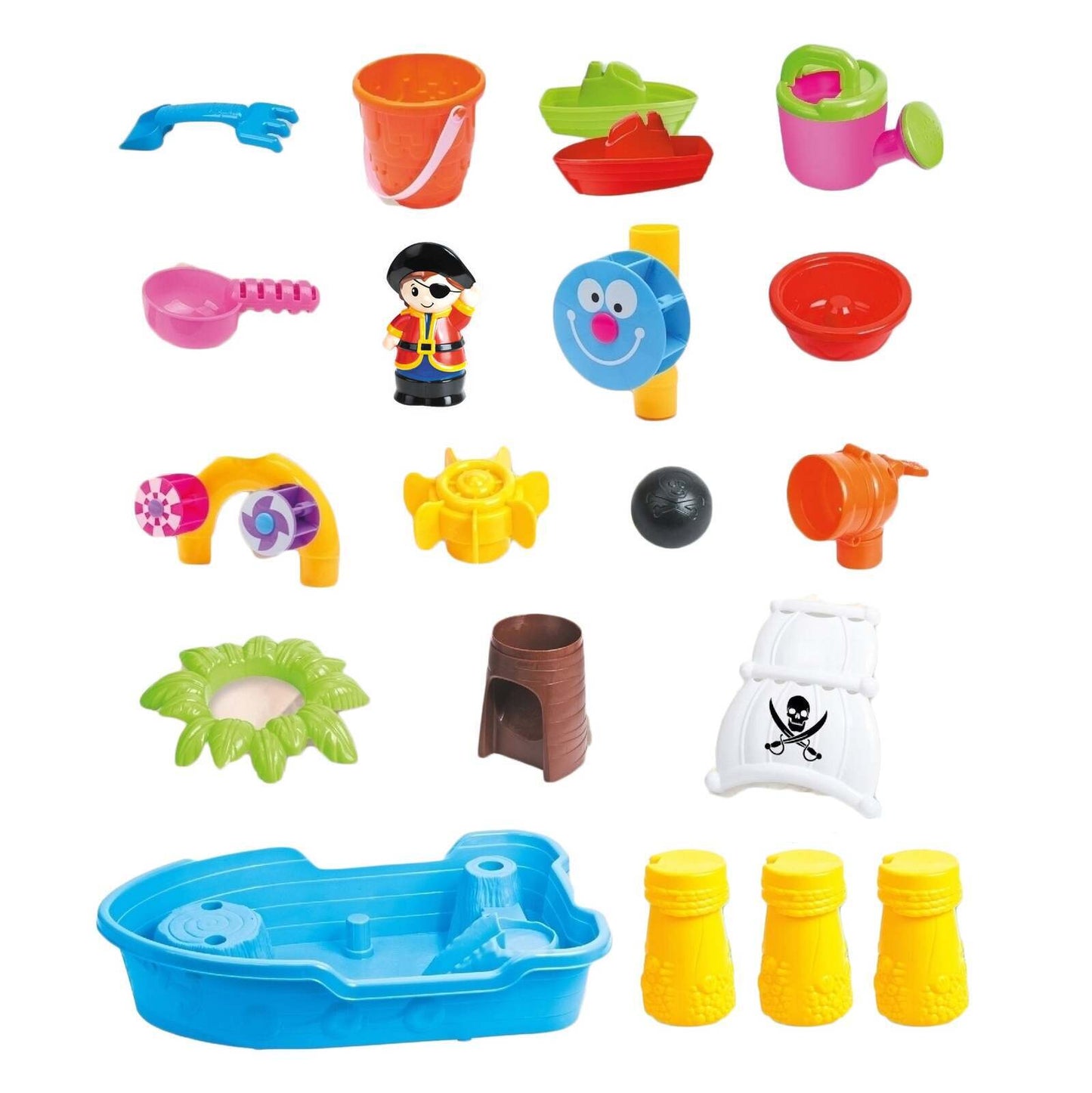 Pirate Ship Sand & Water Play Table – 20 Piece Adventure Set