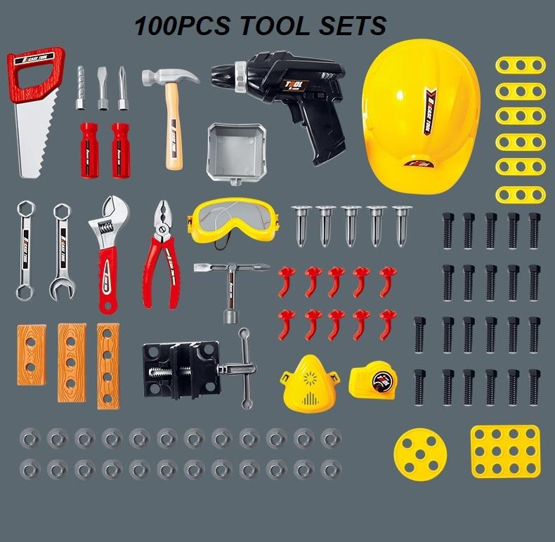 Toy Power Workbench – 100pc Kids Tool Bench with Electric Drill