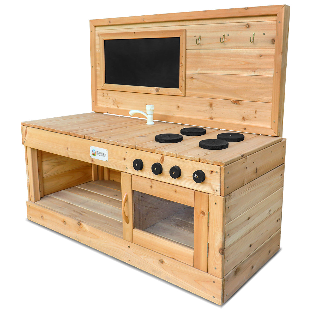 Eden Outdoor Wooden Play Kitchen – Pretend Play BBQ Fun