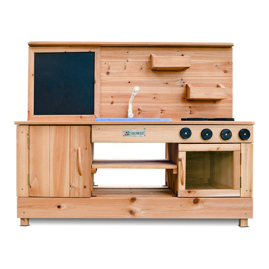Roma Outdoor Wooden Play Kitchen – Pretend BBQ Fun for Kids