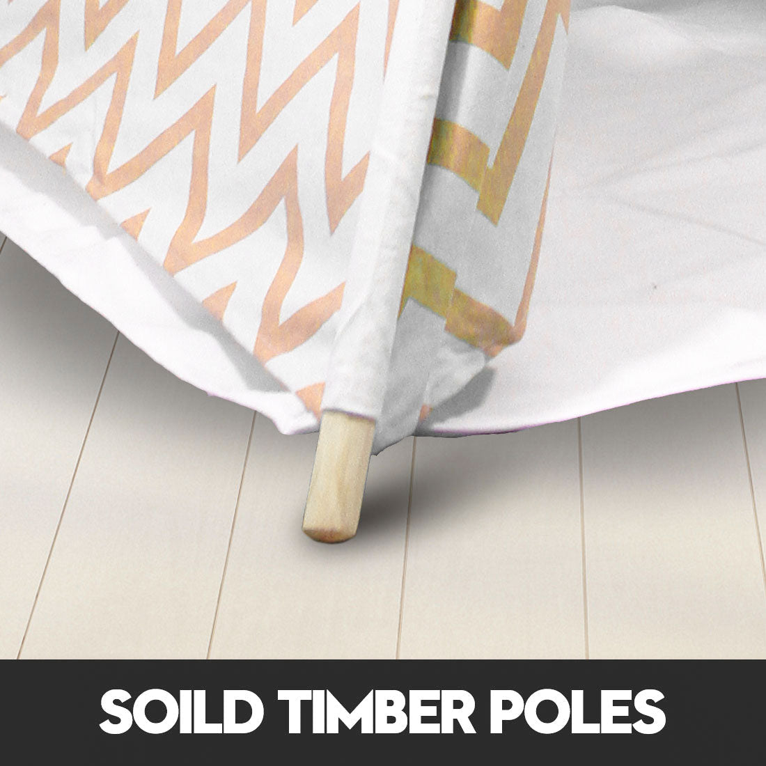 Kids Teepee Play Tent with Floor Mat – Orange