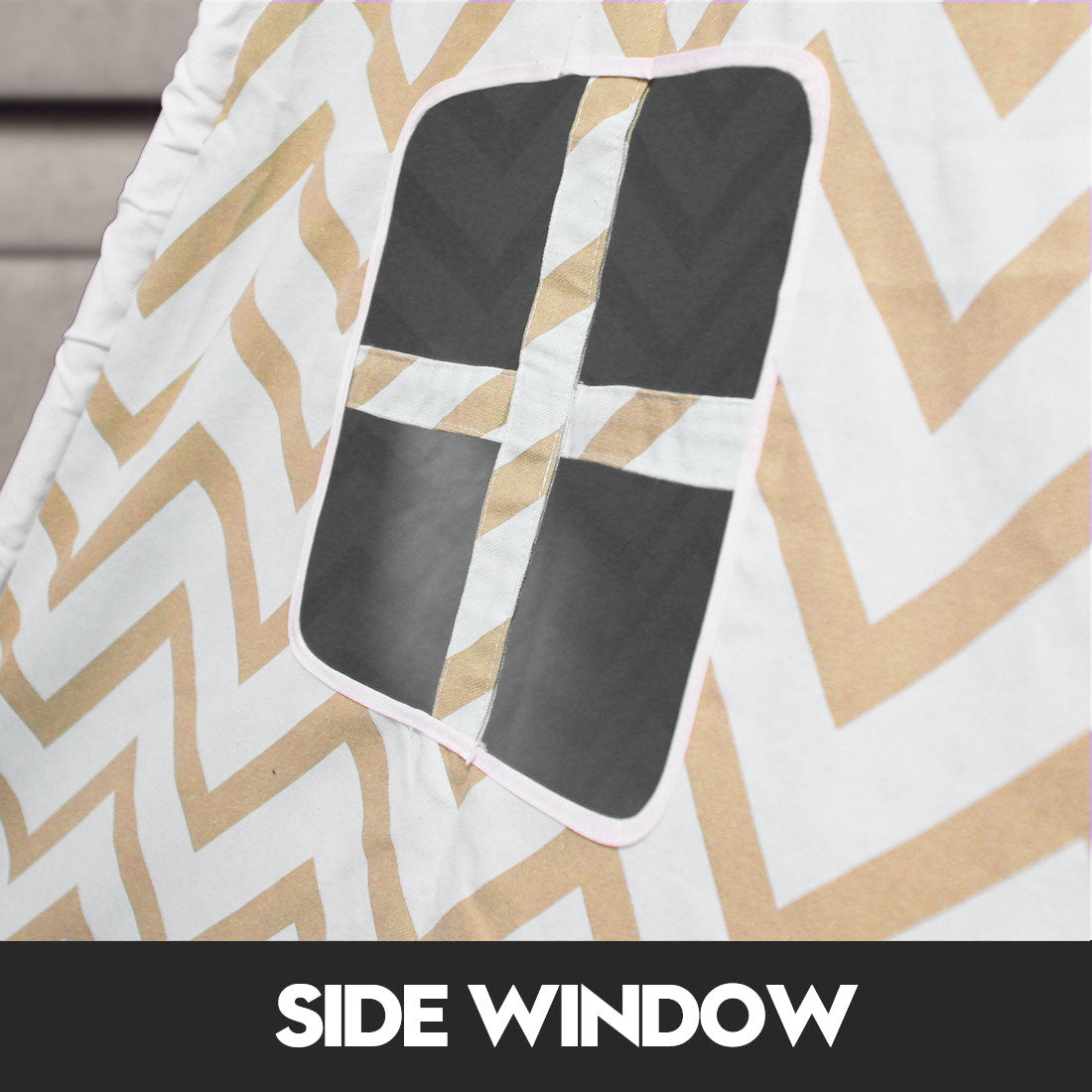 Kids Teepee Play Tent with Floor Mat – Orange