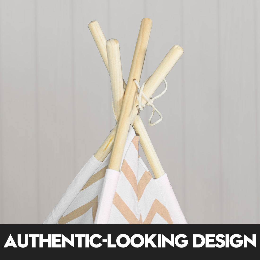 Kids Teepee Play Tent with Floor Mat – Orange