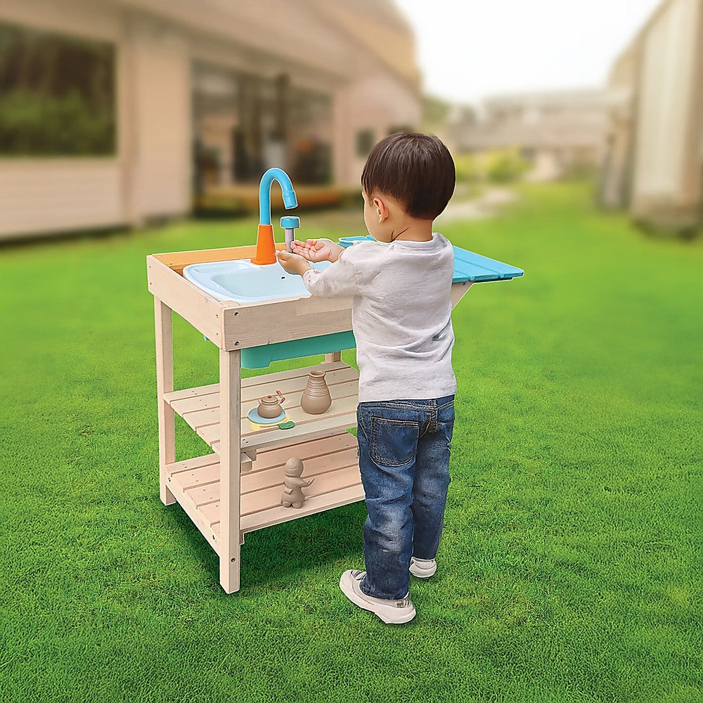 Randy Travis Wooden Mud Kitchen – Compact Outdoor Fun