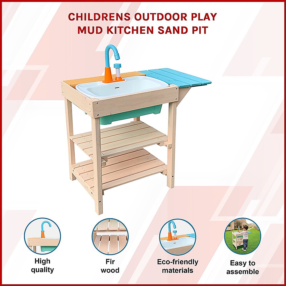 Randy Travis Wooden Mud Kitchen – Compact Outdoor Fun