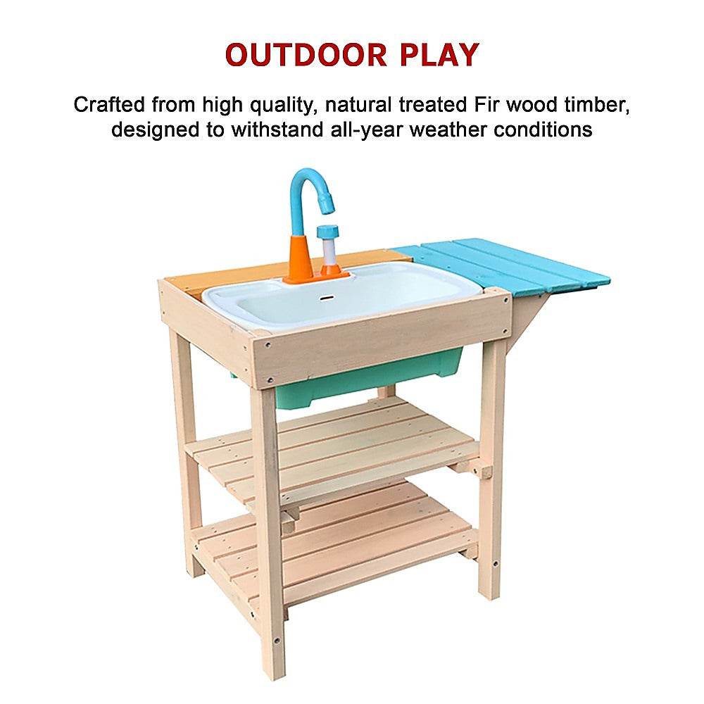 Randy Travis Wooden Mud Kitchen – Compact Outdoor Fun