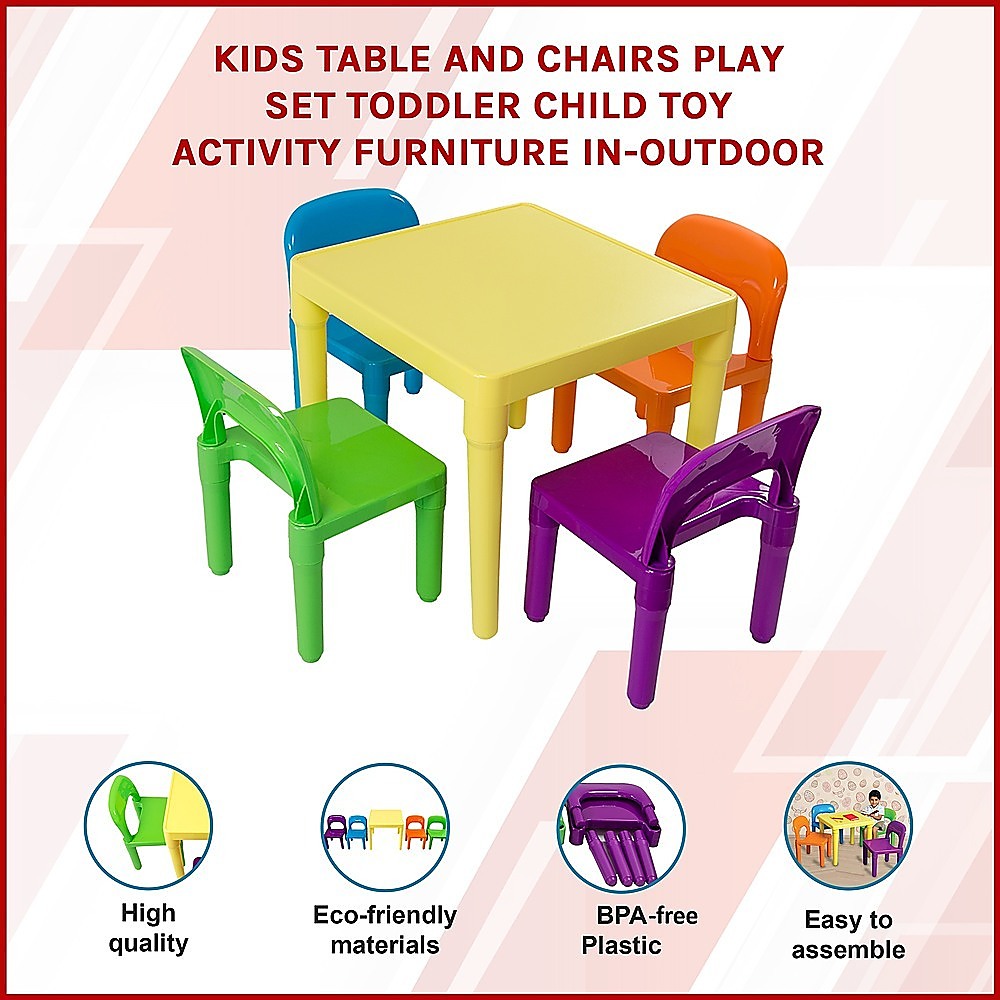 Randy Travis Kids Table & Chairs Set – Colourful, Sturdy & Fun
