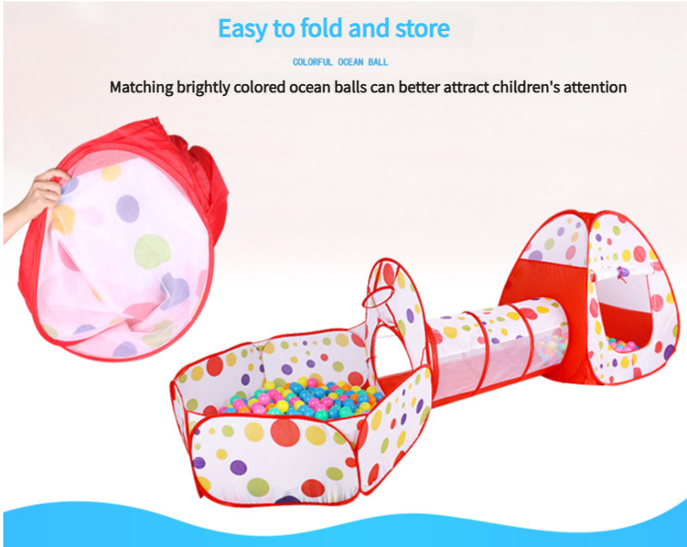 3-in-1 Kids Play Tent Set – Tent, Tunnel & Ball Pit!