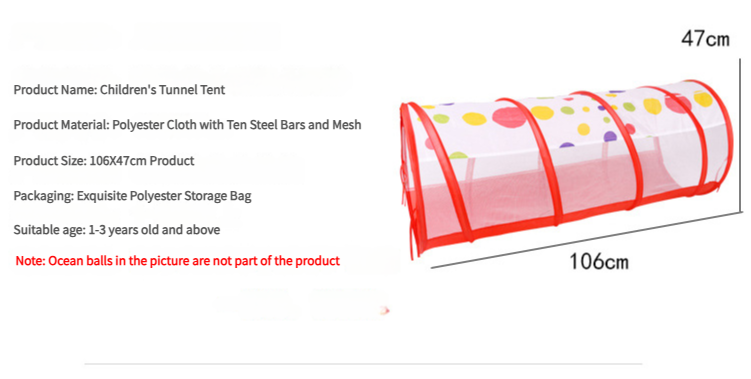 3-in-1 Kids Play Tent Set – Tent, Tunnel & Ball Pit