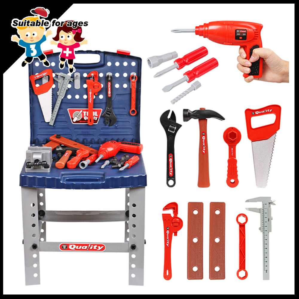 Keezi Kids Tool Bench – 55-Piece Pretend Play Workshop