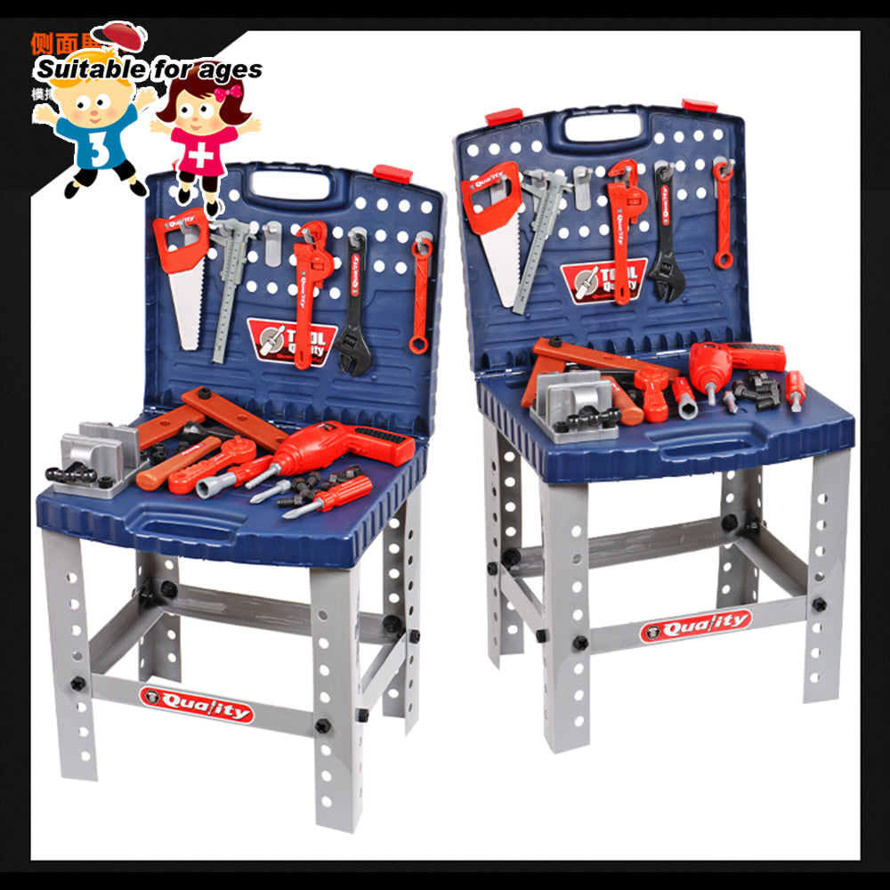 Keezi Kids Tool Bench – 55-Piece Pretend Play Workshop