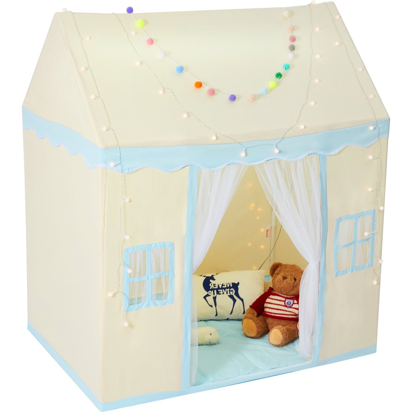 Keezi Kids Play Tent with Mat & Light