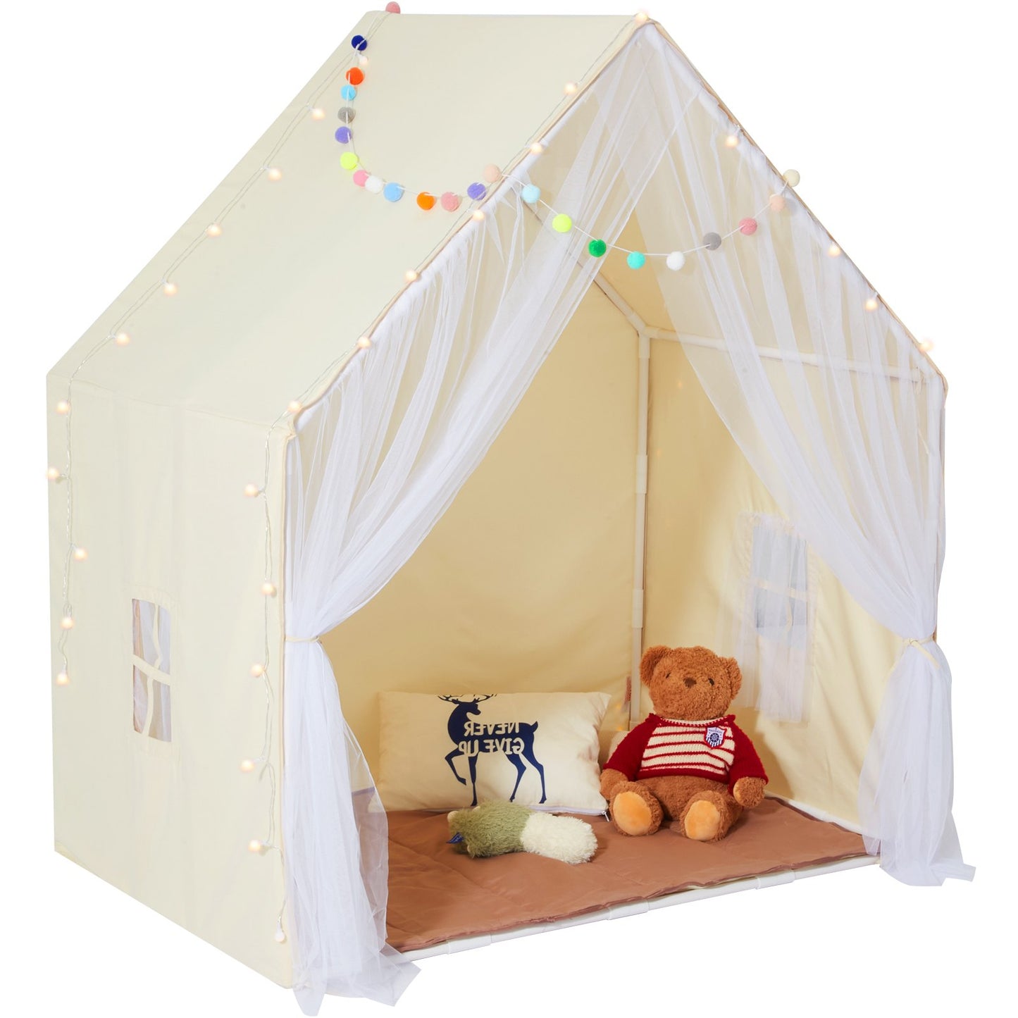Keezi Kids Play Tent with Mat & Light