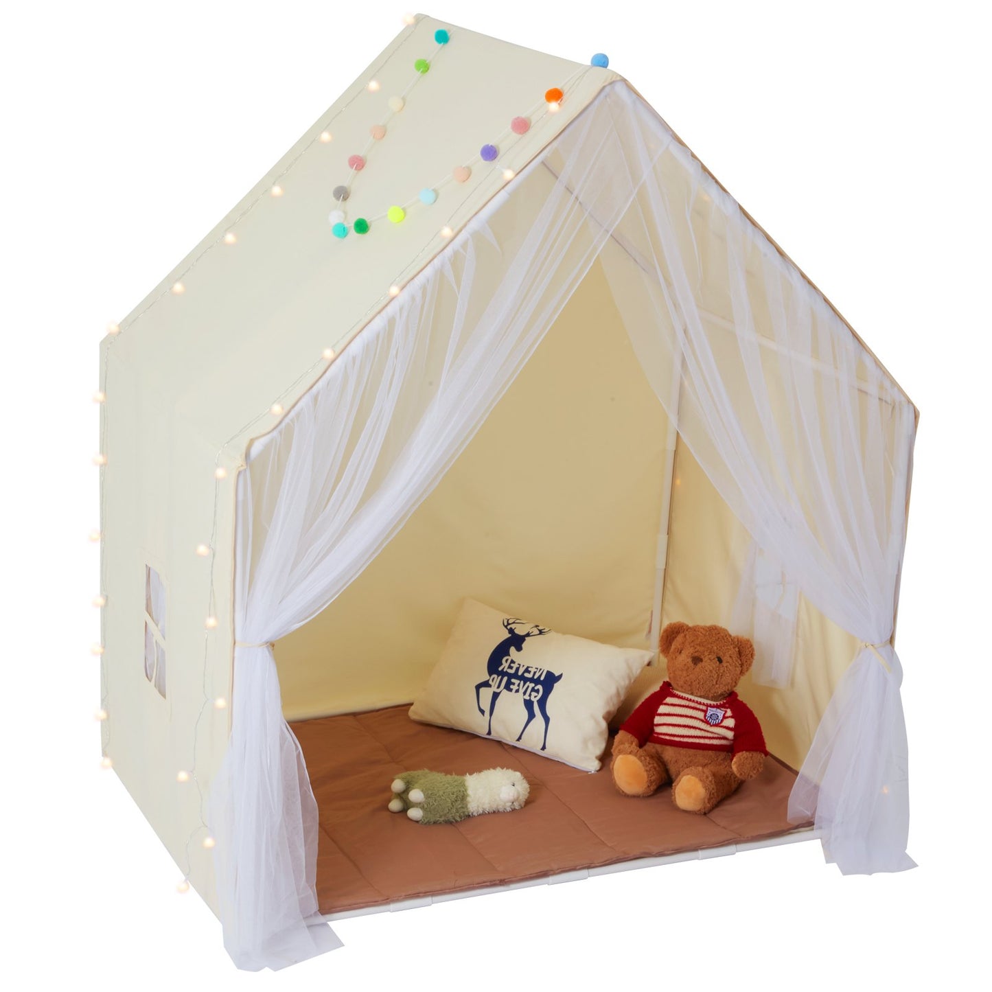 Keezi Kids Play Tent with Mat & Light