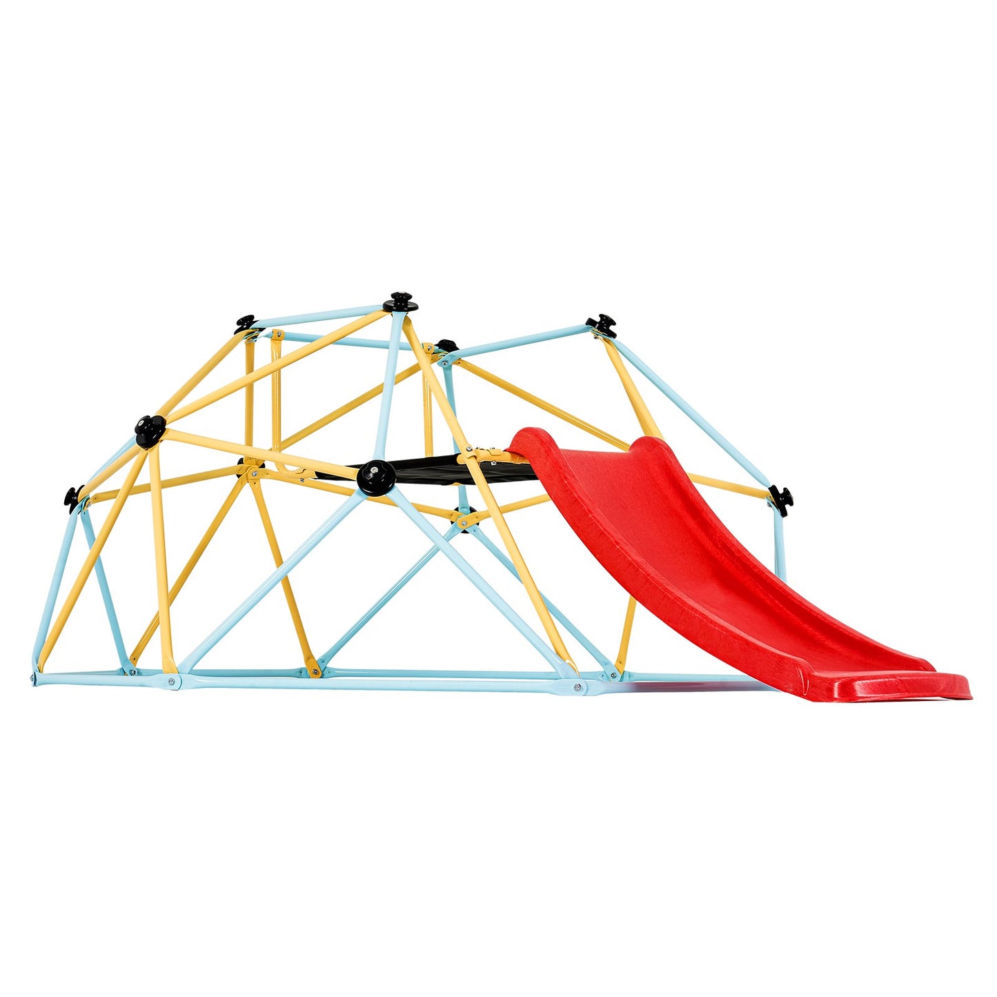 Kids Geometric Climbing Dome with Slide – 8FT Adventure Playground