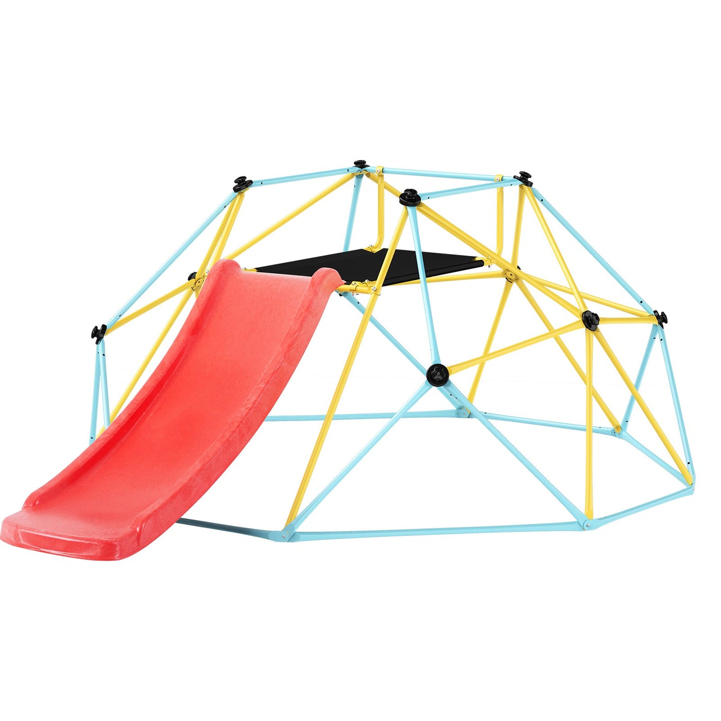 Kids Geometric Climbing Dome with Slide – 8FT Adventure Playground