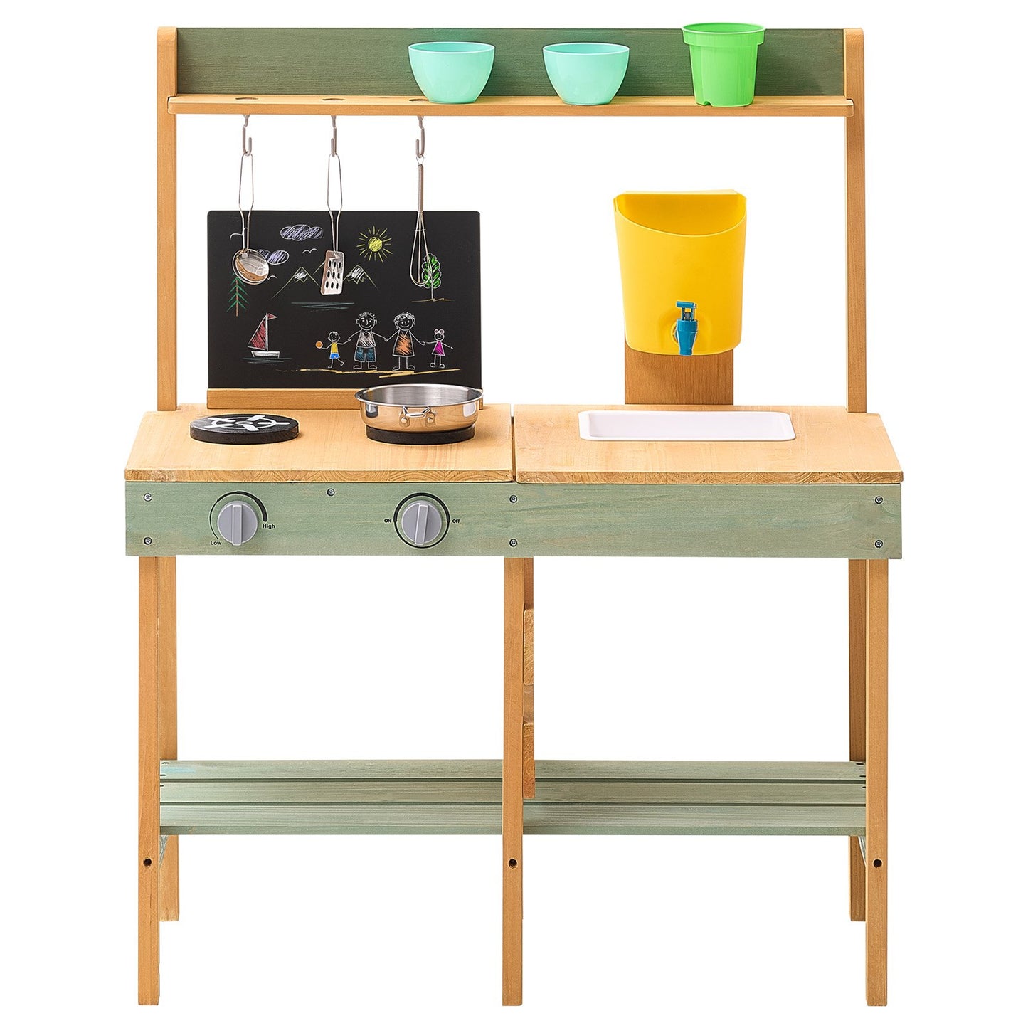 Outdoor Wooden Mud Kitchen with Accessories