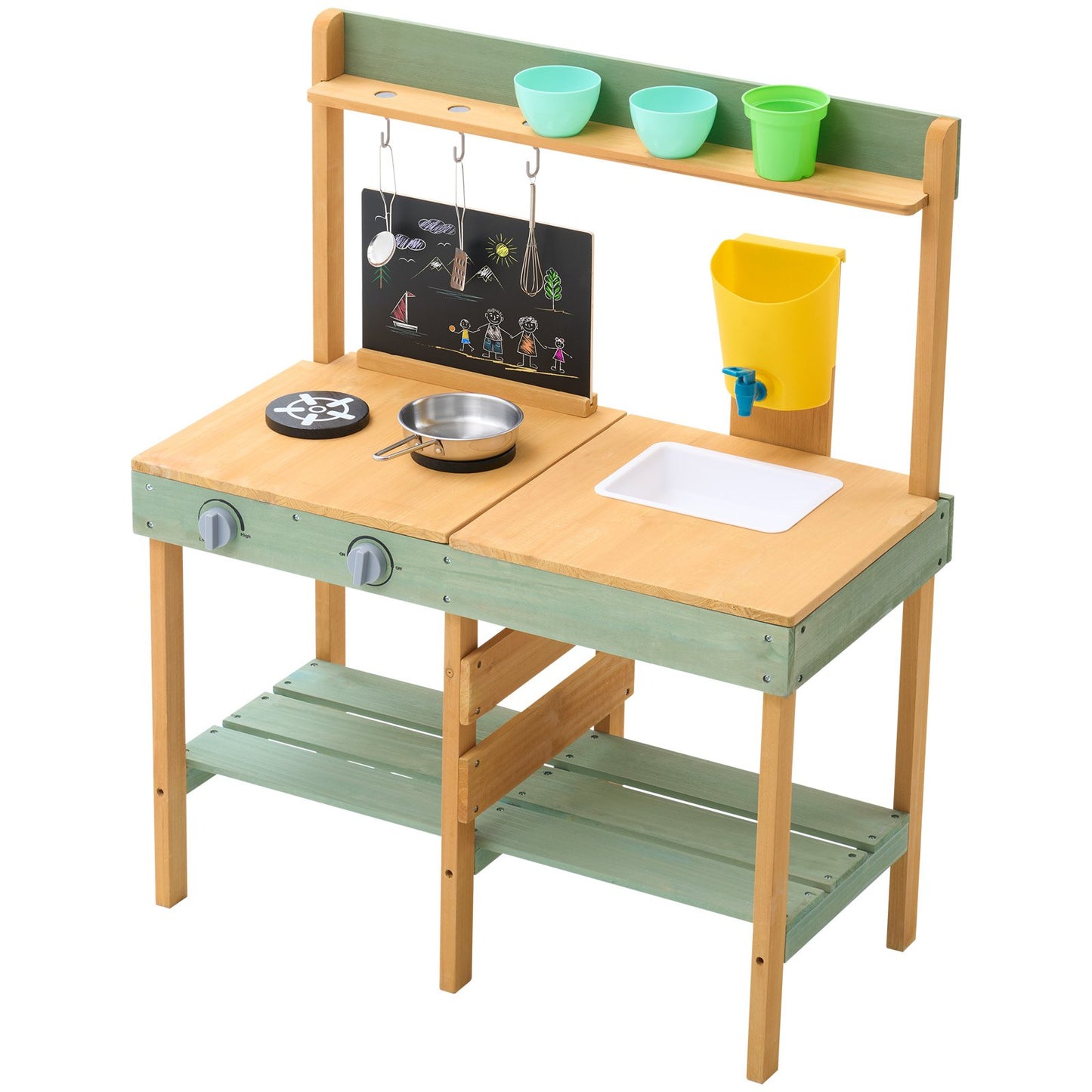 Outdoor Wooden Mud Kitchen with Accessories