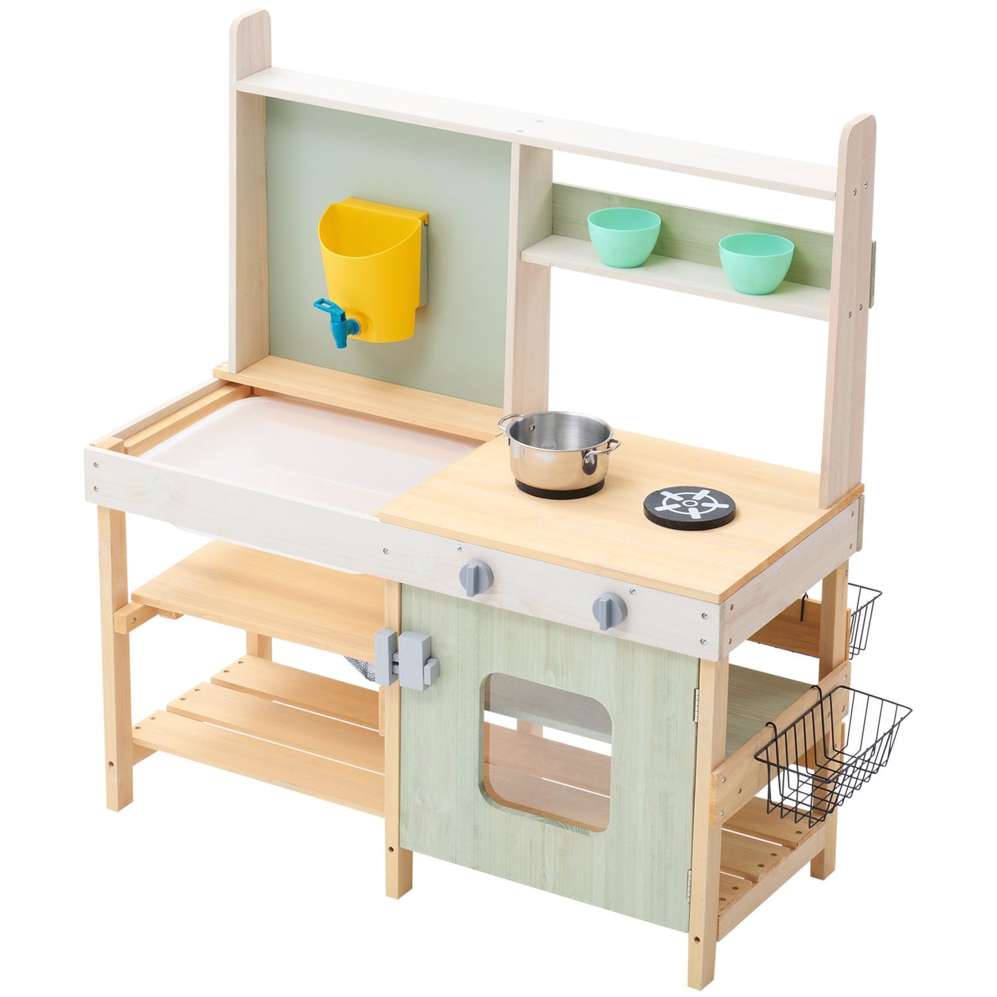 Keezi Outdoor Wooden Mud Kitchen with Accessories
