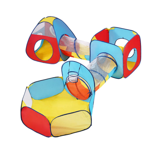 VEVOR 5-in-1 Kids Play Tent with Tunnel & Basketball Hoop