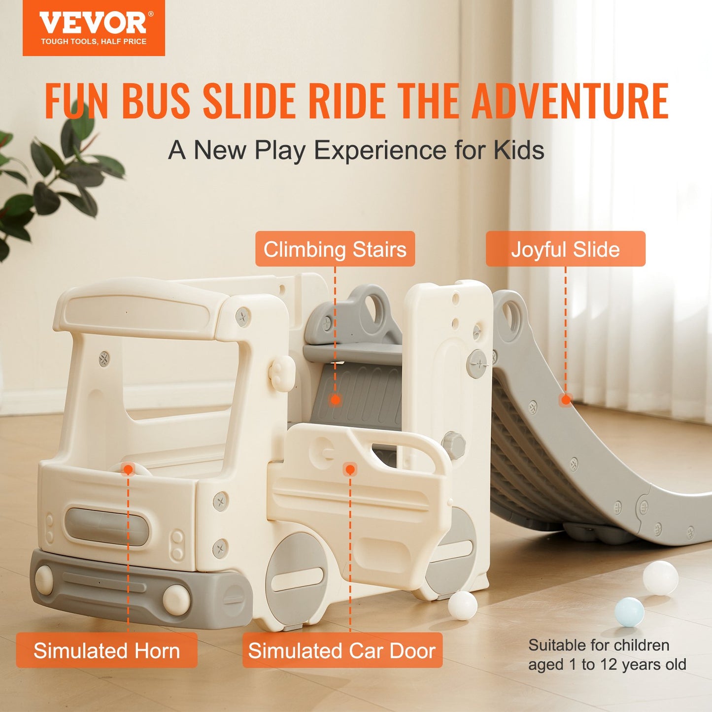 Keezi Car Playhouse with Slide