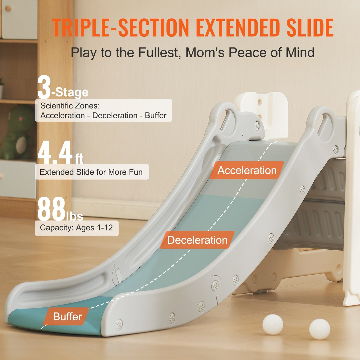 Keezi Car Playhouse with Slide