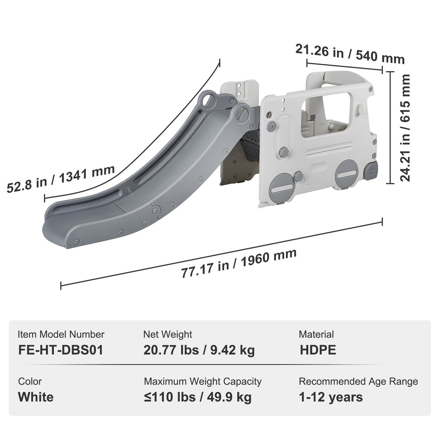 Keezi Car Playhouse with Slide